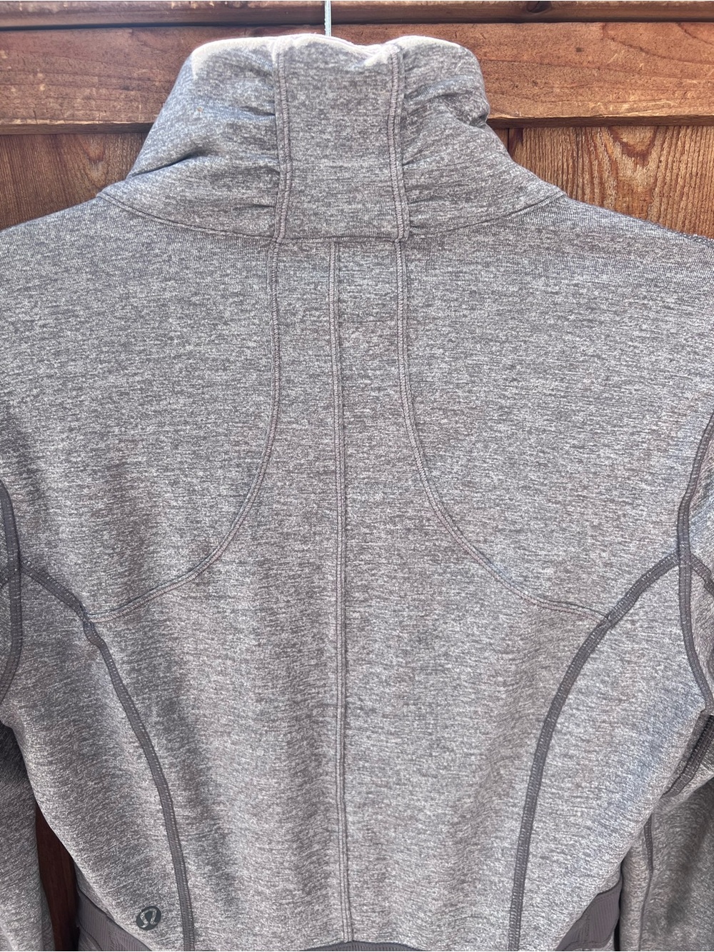 lululemon athletica Heather Gray Peplum Track Jacket - Picture 11 of 14